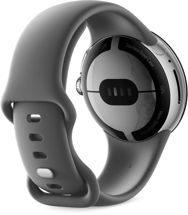 Google Pixel Watch WiFi smartklocka, polerat silver/kol