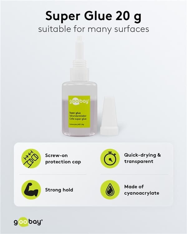 Goobay Superlim 20 g egnet for mange underlag