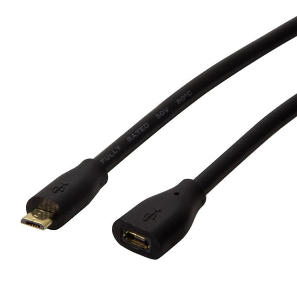 LogiLink MicroUSB Förlängningskabel 3m Svart