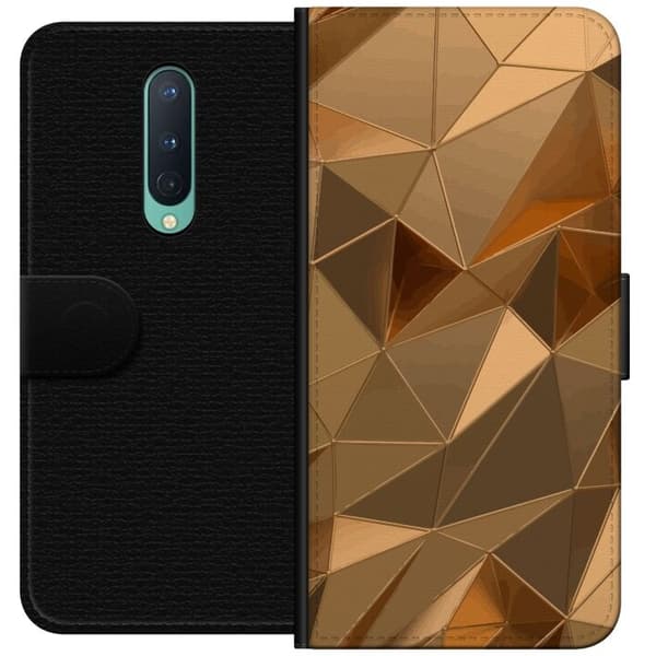 Tegnebogsetui til OnePlus 8 med 3D Guld motiv