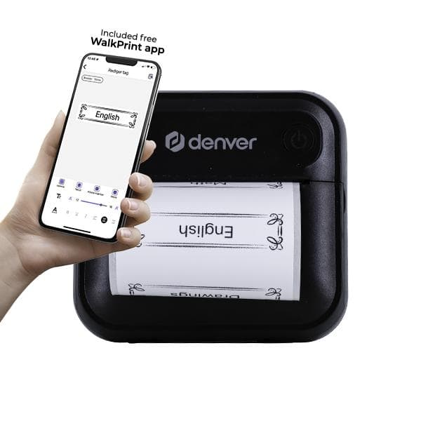 Denver MBP-32B Bluetooth etikettskrivare Svart