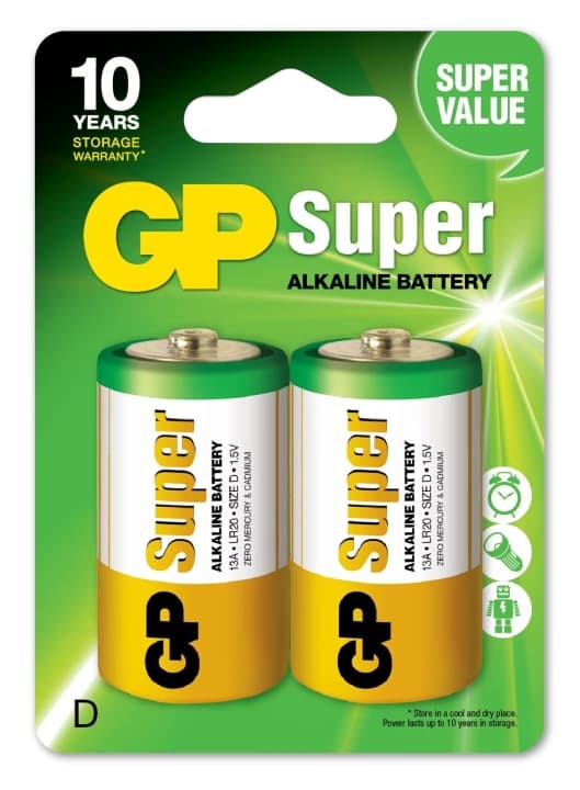 GP Super Alkaline D 2-pakkaus (B)