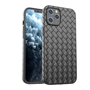 Kudottu TPU-kotelo iPhone 13 Pro Maxille, Musta