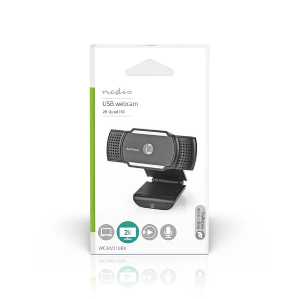 Nedis Webkamera | 2K@30fps | Autofokus | Built-In Microphone | Sort