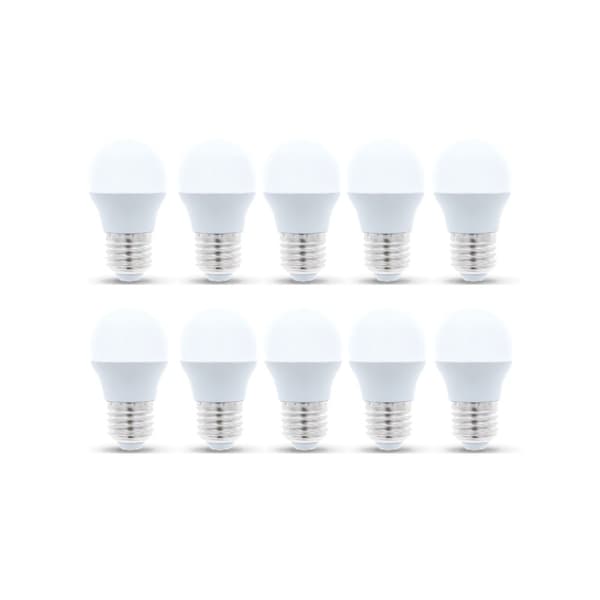 LED-Lampa E27, G45, 6W, 4500K 10-pack, Vit neutral