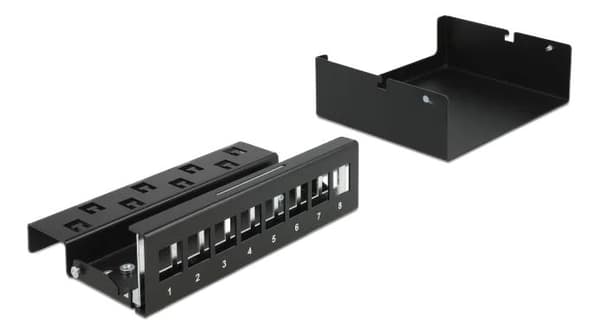 DeLOCK Keystone Patch Panel 8 Port svart