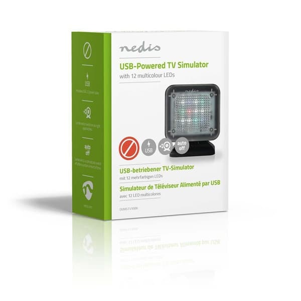Nedis TV Simulator | USB Drevet | Indendørs | Sort,Fyndvara