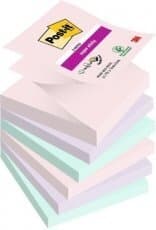 3M Post-it Nature Eko Z-notes, 76x76mm, 16 x 100 stk, assorterede farver
