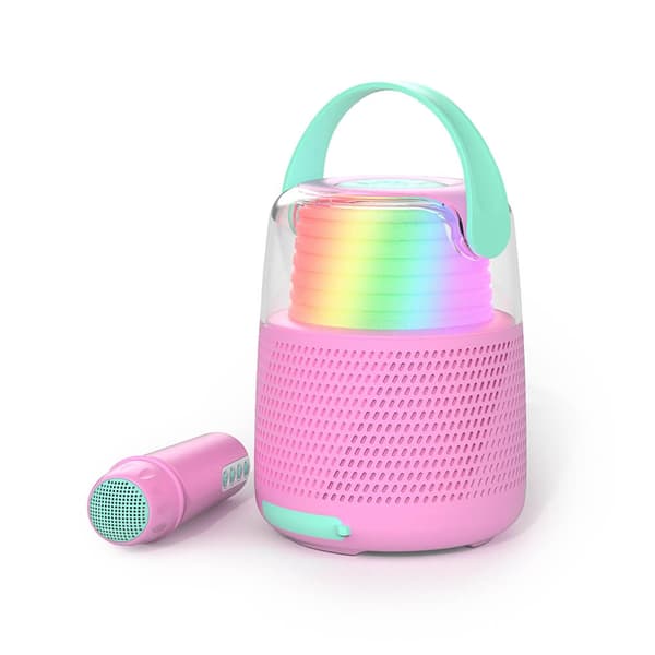 Mobility On Board Højttaler Karaoke Kit Mic LED Pink