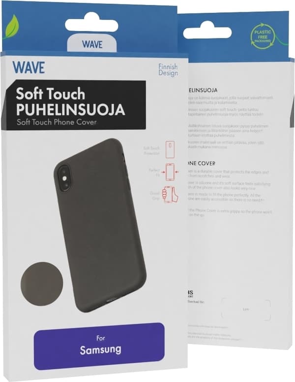 Wave Soft Touch Silikonisuoja, Samsung Galaxy A05s, Musta