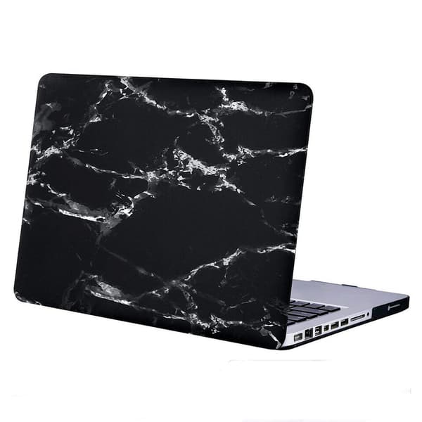 Etui i hård plast til MacBook Pro 15,4" A1707/A1990 Marble (Sort)