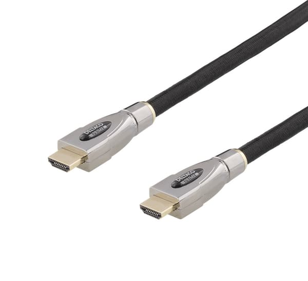 DELTACO PRIME active HDMI cable, 10m, Textile, HDMI High speed with Et