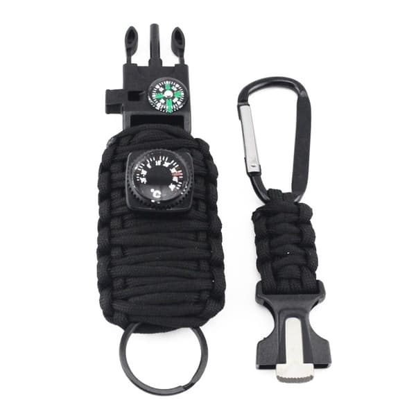 Survival Kit, jossa 12 lisävarustetta - Musta