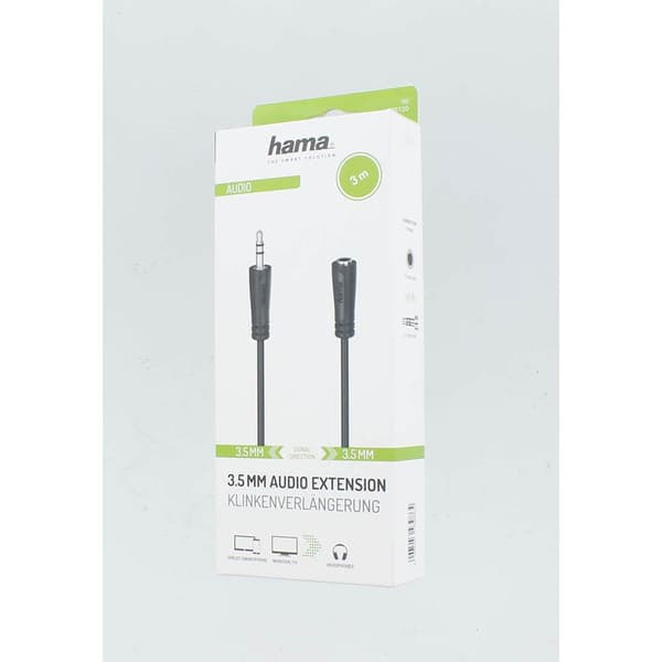 Hama Kabel lyd 3,5mm-3,5mm Forlengelse 3m