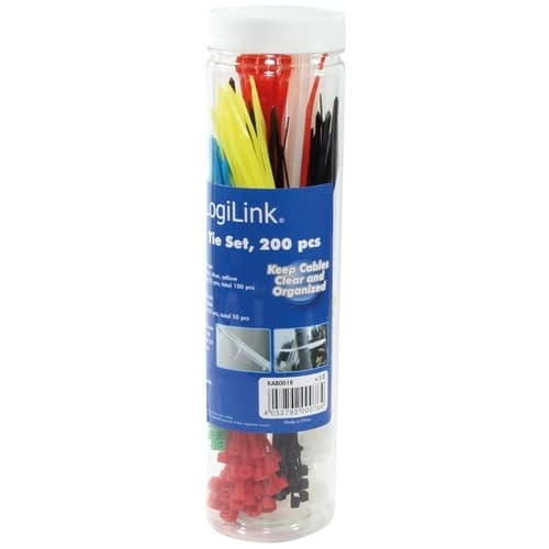 LogiLink Buntband 200st 3 längder