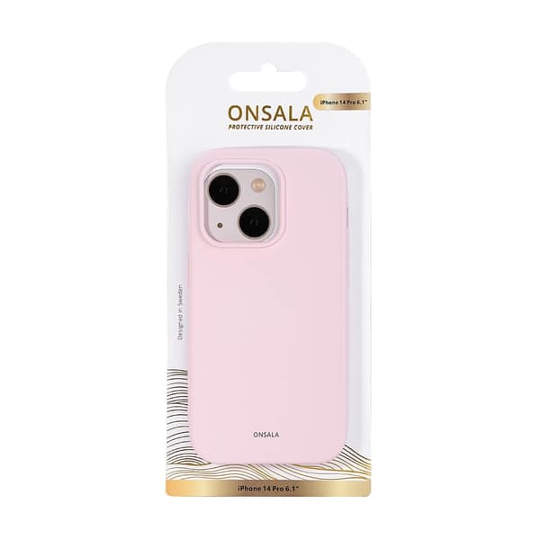 Onsala Mobildeksel Silikon Chalk Pink - iPhone 14 Pro