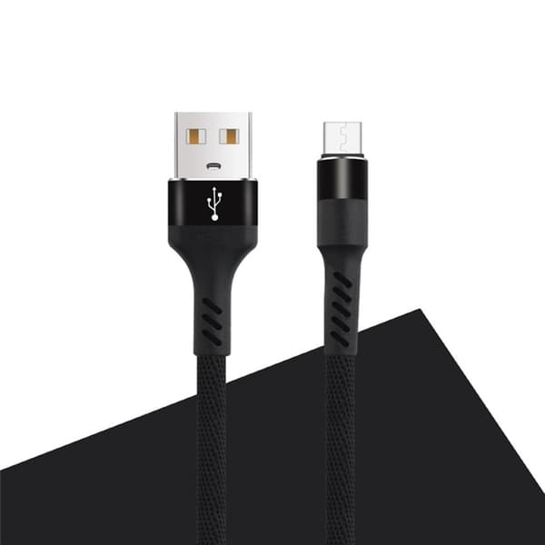 MXUC-01 microUSB-kabel (2A) for hurtiglading, svart