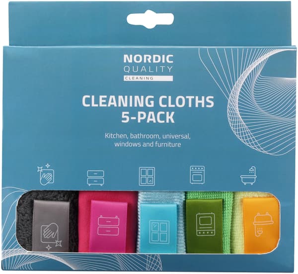 Nordic Quality Cleaning cloths, 5-pack