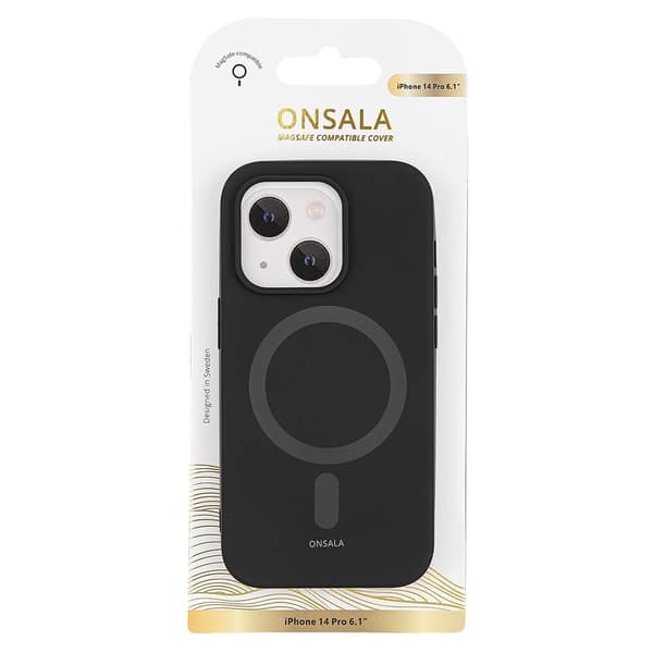 Onsala Mobildeksel Silikon MagSeries Black - iPhone 14 Pro