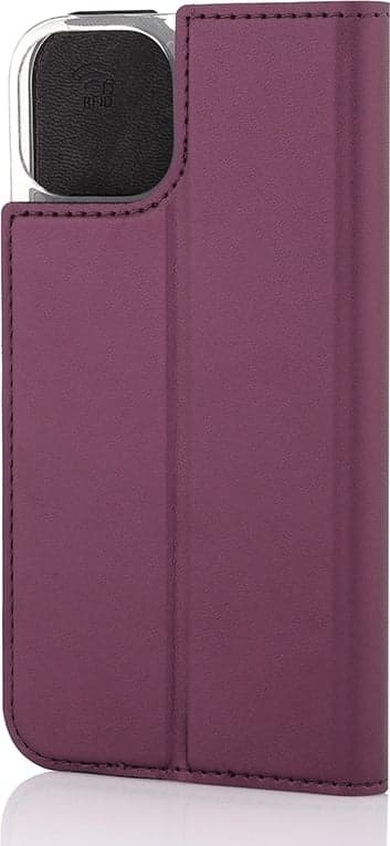 Wave BookCase skyddsfodral, iPhone 14, Smoky Sangria