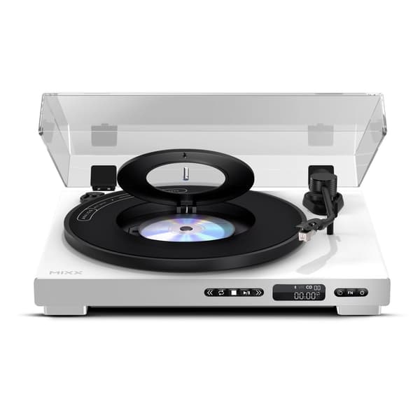 MIXX Vinyl- og CD-Afspiller - Analog Plus - 2i1 Hvid