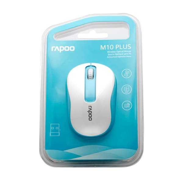 Rapoo Mus M10 Plus Trådløs 2.4GHz Blå