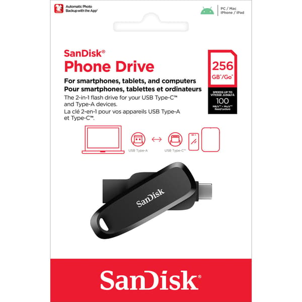 SanDisk USB-drev Phone Drive Android 256 GB