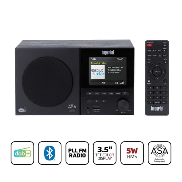 imperial DAB+/FM monoradio med Bluetooth®, USB og ASA-funksjon