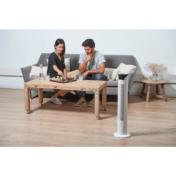 BLACK+DECKER Pelarfläkt Vit 81cm