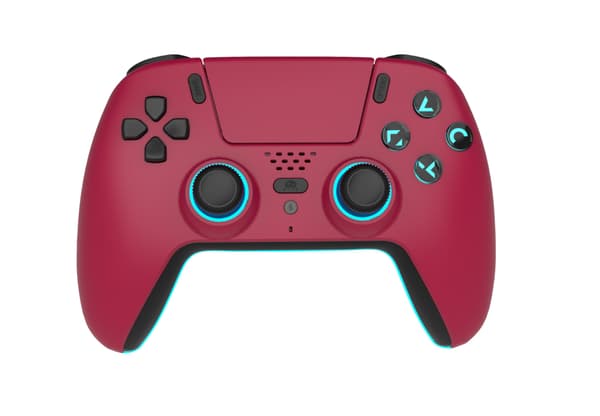 Freaks and Geeks Trådløs Bluetooth-controller til PS5 – LED – Kirsebærrød
