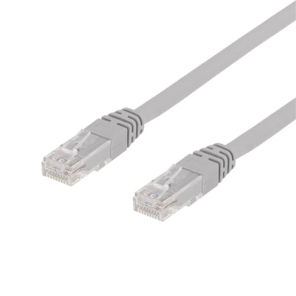 DELTACO UTP Cat6 patchkabel, LSZH, 15m, grå