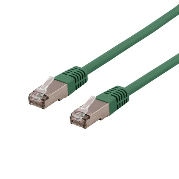 DELTACO U/STP Cat6a patchkabel, LSZH, 0,3m, Green