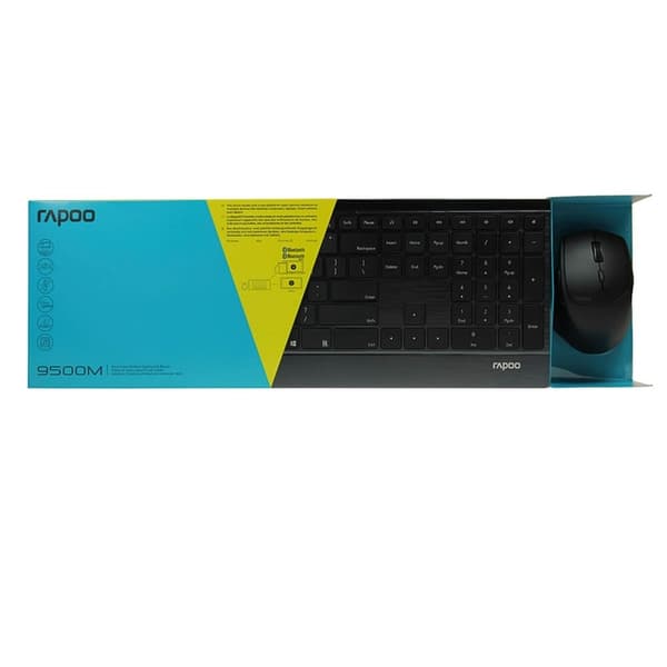 Rapoo Tastatur/Mus Sæt 9500M Multi-Mode Trådløst Sort