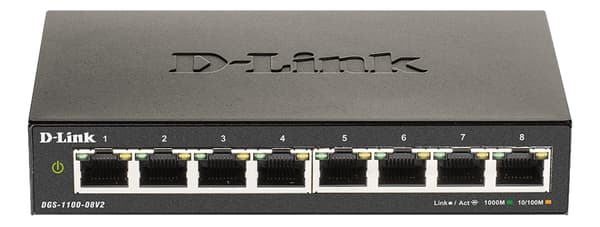 dlink 8-port Gigabit Smart Managed Switch, vifteløs