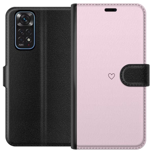 Tegnebogsetui til Xiaomi Redmi Note 11 med Hjerte motiv