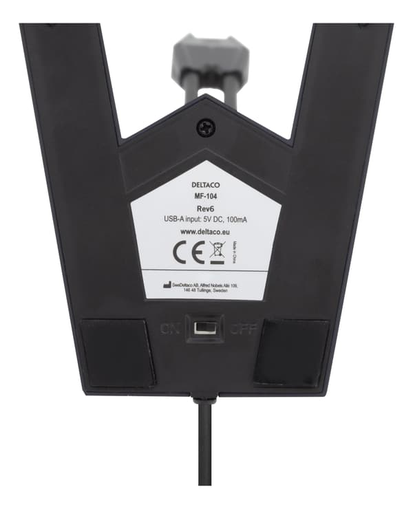 DELTACO USB Desktop Microphone, frequency range, 100Hz - 1kHz, sensiti