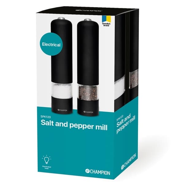 Champion salt- og peberkværn SPK120 mat sort