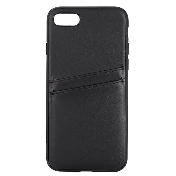 Buffalo Back cover PU 2 card iPhone 7 / 8 / SE Black