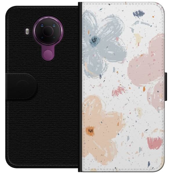 Tegnebogsetui til Nokia 5.4 med Blomster motiv