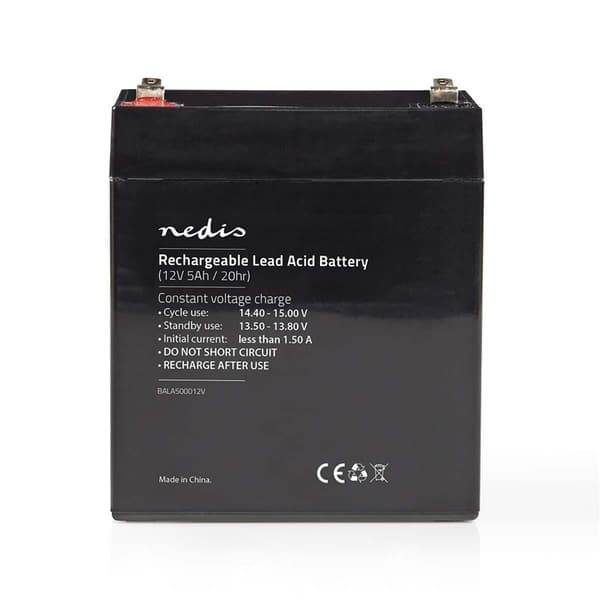 Nedis Oppladbart blybatteri | Oppladningsbar | 12