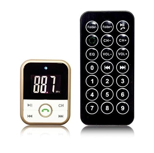 FM-sender med Bluetooth-handsfree og billader (gull)
