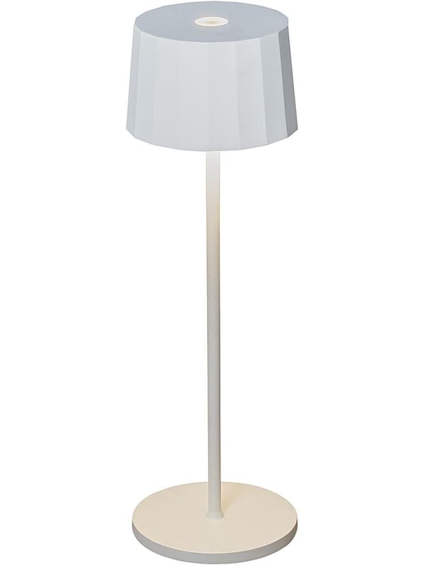 Konstsmide Bordslampa Positano vit USB Konstsmide