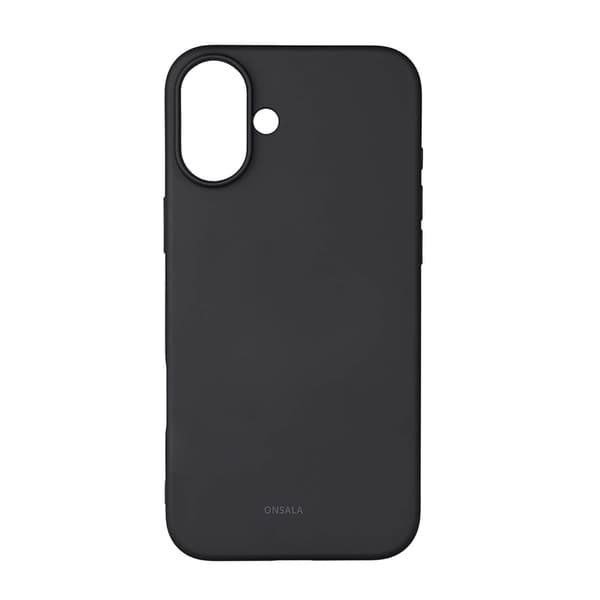 Onsala Mobilcover med Silikone Feel Black - iPhone 16 Plus