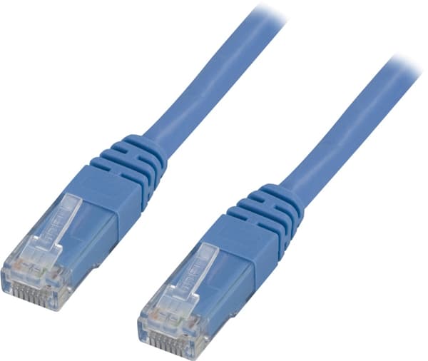 DELTACO UTP Cat6 patchkabel 0.5m, blå (TP-60B)