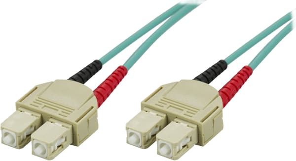 DELTACO kuitukaapeli, SC - SC, 50/125, OM3, duplex, multimode, 5m