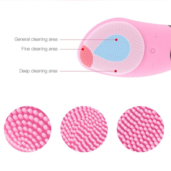Vibrerende ansigtsrenser i silikone, Rosa