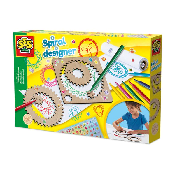 SES Creative Spiraldesignersæt - træhjul - (S14788)