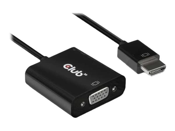 Club 3D Videointerfaceomformer HDMI / VGA Sort