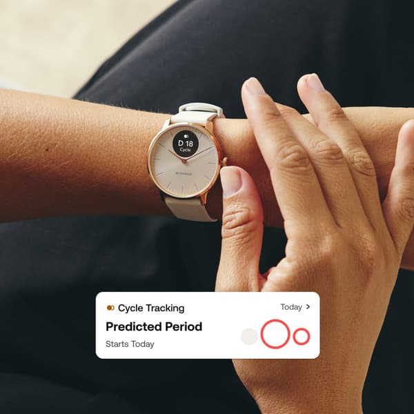 Withings Scanwatch Light -älykello, 37 mm, valkoinen / harmaa