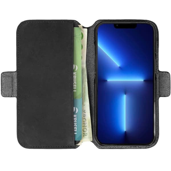 Krusell Telefonpung i læder iPhone 13 Pro Sort